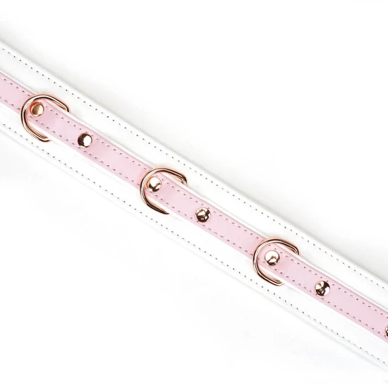 Liebe Seele White &amp; Pink Fairy Goat Leather Collar