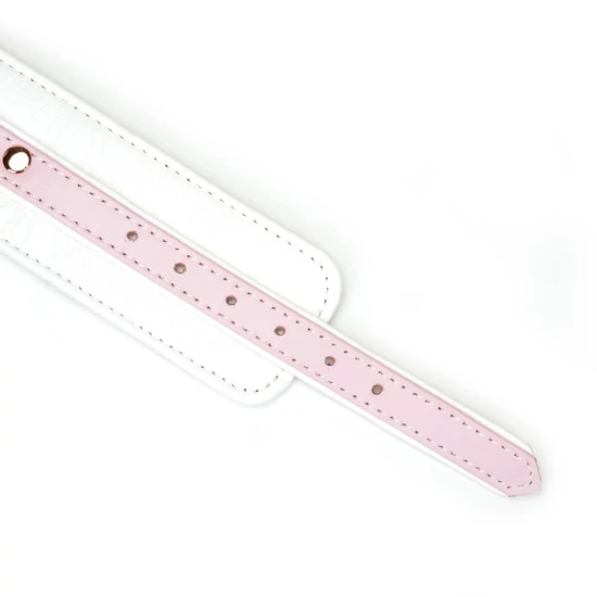 Liebe Seele White &amp; Pink Fairy Goat Leather Hand Cuffs