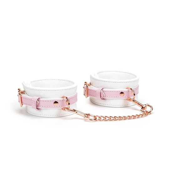 Liebe Seele White &amp; Pink Fairy Goat Leather Hand Cuffs