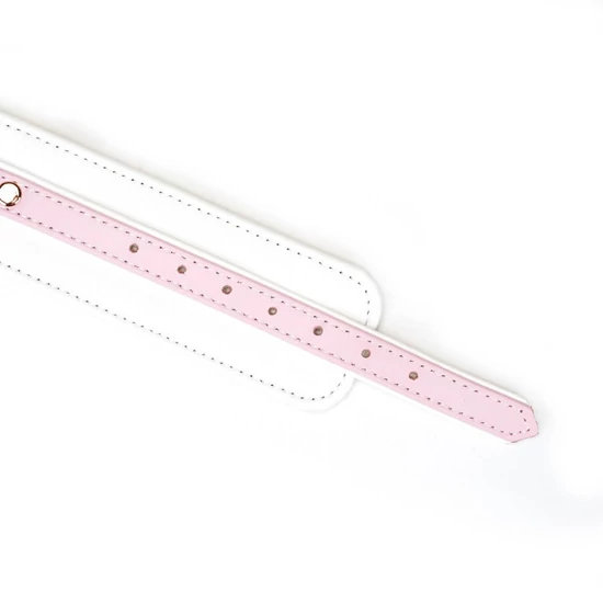 Liebe Seele White &amp; Pink Fairy Goat Leather Ankle Cuffs