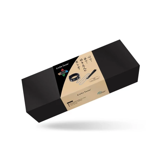 Liebe Seele Black Bond Collar With Leash