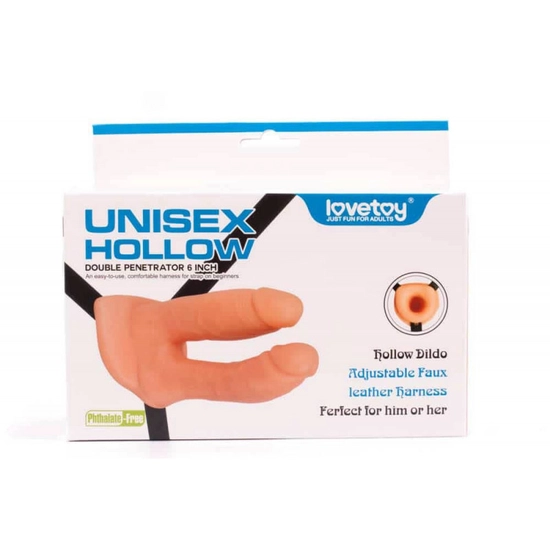 Lovetoy Unisex Hollow Strap-On Double Penetration
