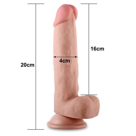 Lovetoy 8 Sliding Skin Dual Layer Dong