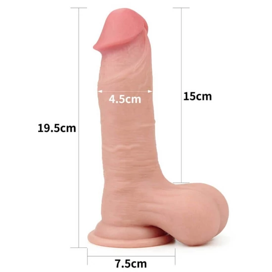 Lovetoy 7.8 Sliding Skin Dual Layer Dong
