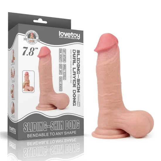 Lovetoy 7.8 Sliding Skin Dual Layer Dong