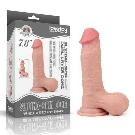 Lovetoy 7.8 Sliding Skin Dual Layer Dong