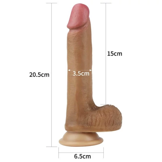 Lovetoy 8 Dual Layered Platinum Silicone Cock