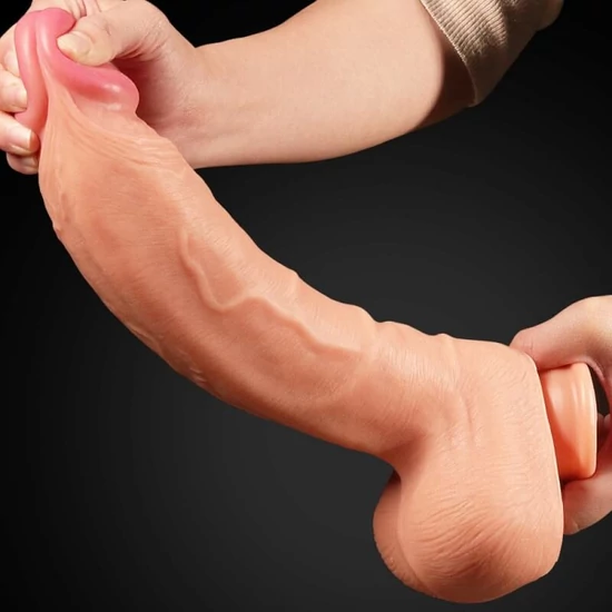 Lovetoy 12 Dual Layered Platinum Silicone Cock