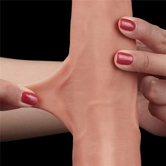 Lovetoy 8.5 Sliding Skin Dual Layer Dong Whole Testicle