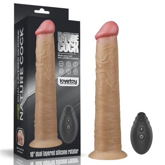 Lovetoy 10 Dual Layered Platinum Silicone Rotator