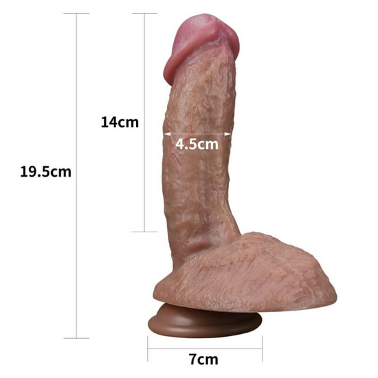 Lovetoy 7.5 Dual-Layered Silicone Nature Cock