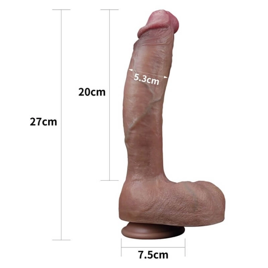 Lovetoy 10.5 Dual-Layered Silicone Nature Cock