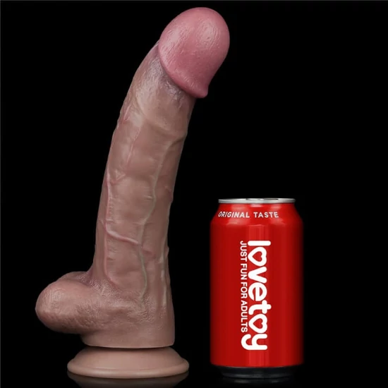 Lovetoy 10.5 Dual Layered Platinium Silicone Cock