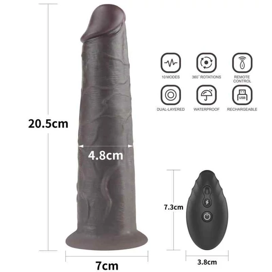 Lovetoy 8.0 Dual Layered Platinum Silicone Rotator