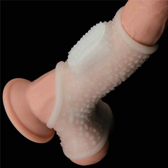 Lovetoy Vibrating Drip Knights Ring With Scrotum Sleeve