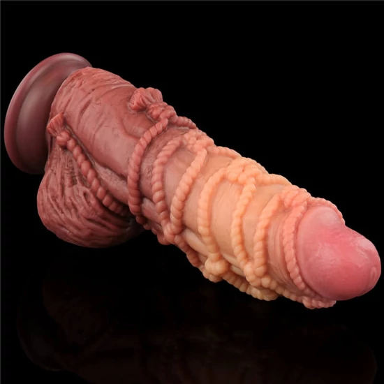 Lovetoy 9.5 Dual Layered Platinum Silicone Cock With Rope