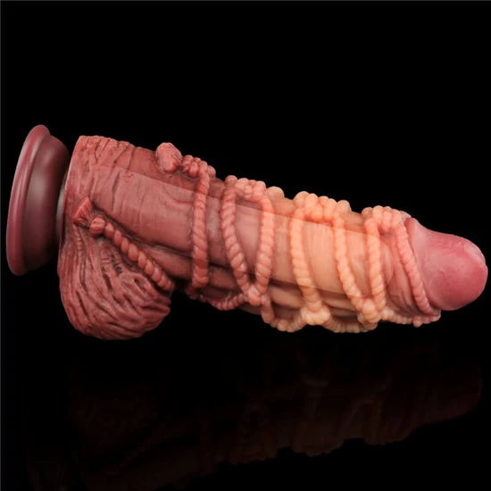 Lovetoy 9.5 Dual Layered Platinum Silicone Cock With Rope
