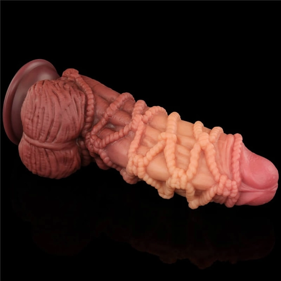 Lovetoy 9.5 Dual Layered Platinum Silicone Cock With Rope