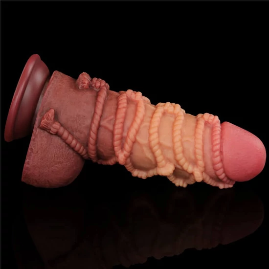 Lovetoy 9.5 Dual Layered Platinum Silicone Cock With Rope