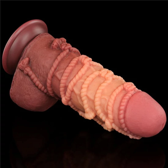 Lovetoy 9.5 Dual Layered Platinum Silicone Cock With Rope