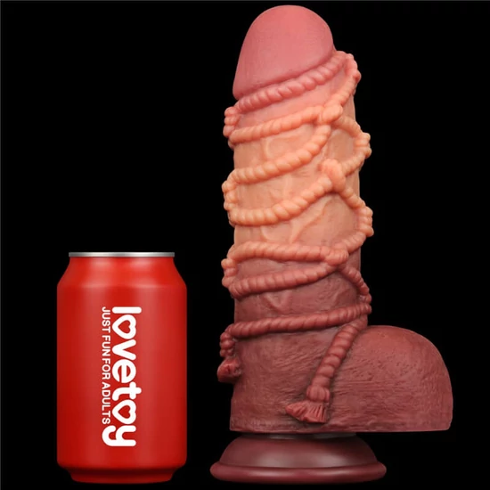 Lovetoy 9.5 Dual Layered Platinum Silicone Cock With Rope
