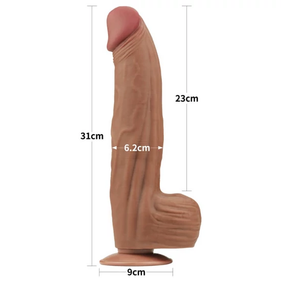 Lovetoy 12 King Sized Sliding Skin Dual Layer Dong