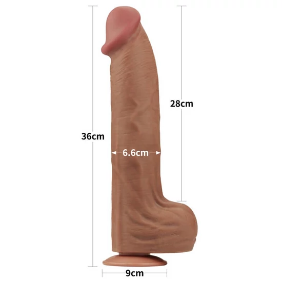 Lovetoy 14 King Sized Sliding Skin Dual Layer Dong