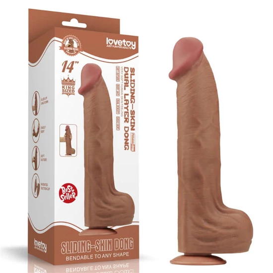 Lovetoy 14 King Sized Sliding Skin Dual Layer Dong