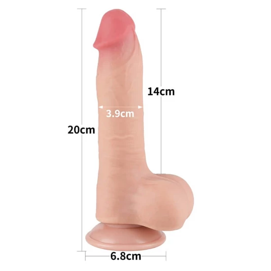 Lovetoy 8.0 Sliding Skin Dual Layer Dong