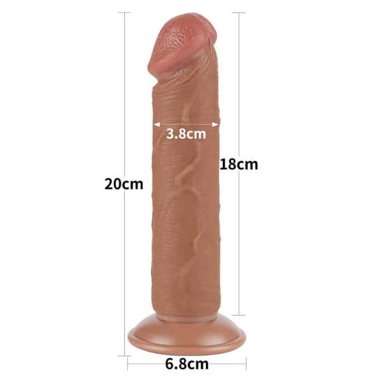Lovetoy 8.0 Sliding Skin Dual Layer Dong