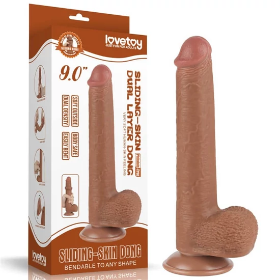 Lovetoy 9 Sliding Skin Dual Layer Dong