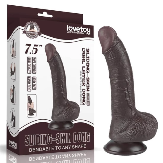 Lovetoy 7.5 Sliding Skin Dual Layer Dong