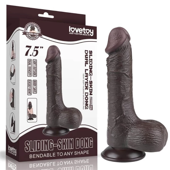 Lovetoy 7.5 Sliding Skin Dual Layer Dong