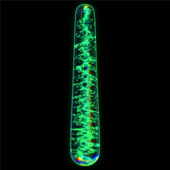 Lovetoy Glow In The Dark Twilight Gleam Glass Dildo Slim Fantasy