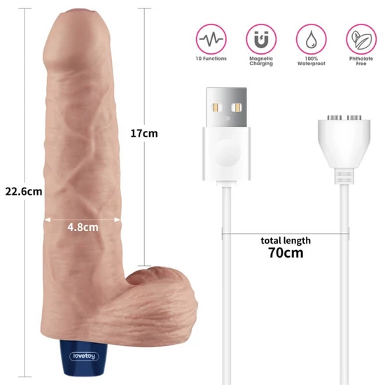 Lovetoy 9 Real Softee Vibrating Dildo