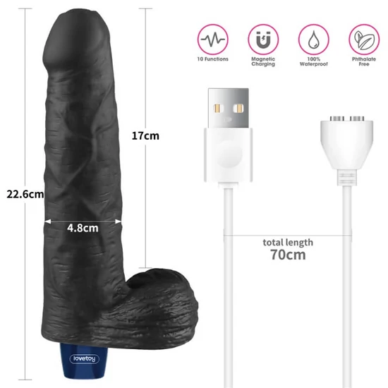 Lovetoy 9 Real Softee Vibrating Dildo