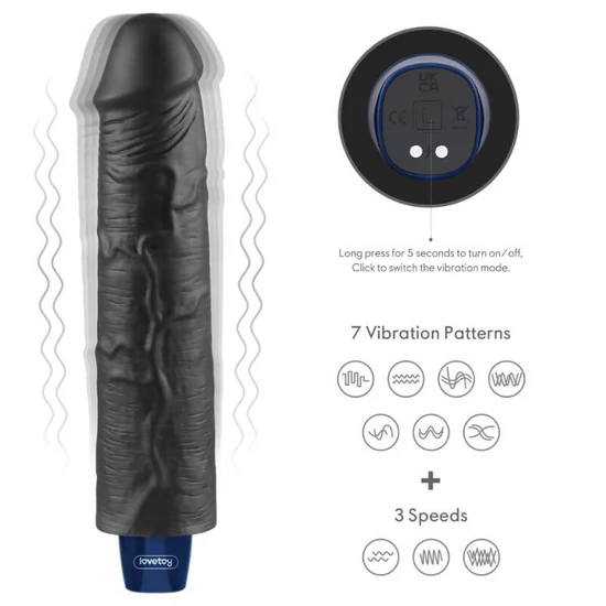 Lovetoy 9.5 Real Softee Vibrating Dildo