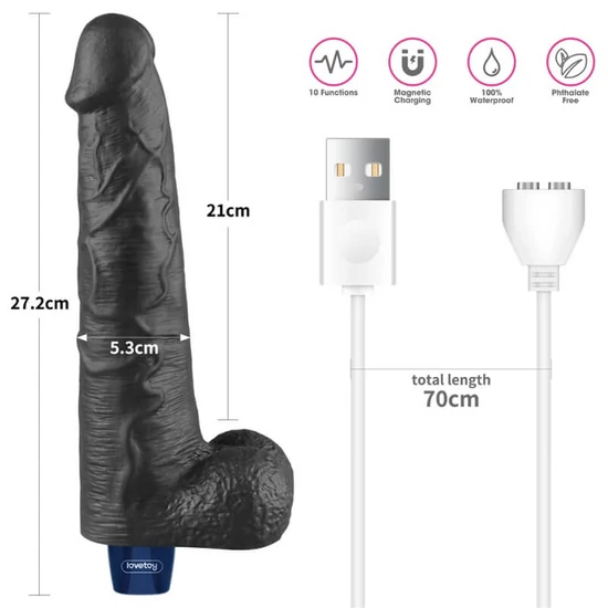 Lovetoy 10.5 Real Softee Vibrating Dildo