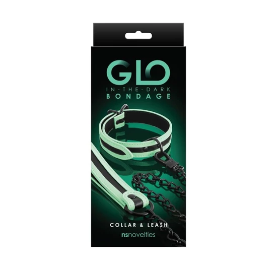 NS Novelties Glo Bondage Collar And Leash