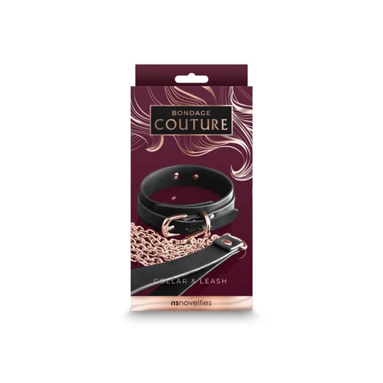 NS Novelties Bondage Couture Collar And Leash