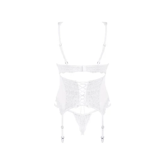 Obsessive Amor Blanco Underwire Corset And Thong