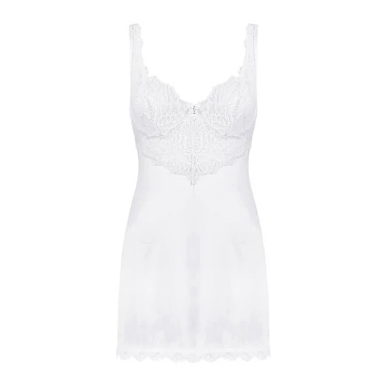 Obsessive Amor Blanco Underwire Chemise And Thong
