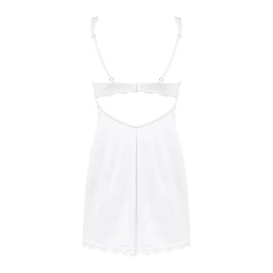 Obsessive Amor Blanco Underwire Chemise And Thong