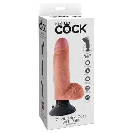 Pipedream King Cock 7 Vibrating Cock With Balls