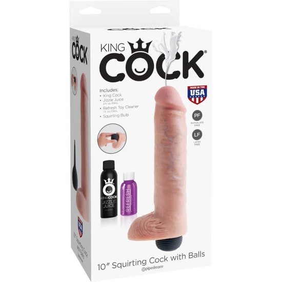 Pipedream King Cock 10 Squirting Cock With Balls