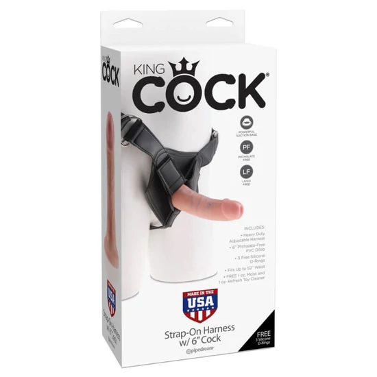 Pipedream King Cock Strap On Harness With 6 Cock
