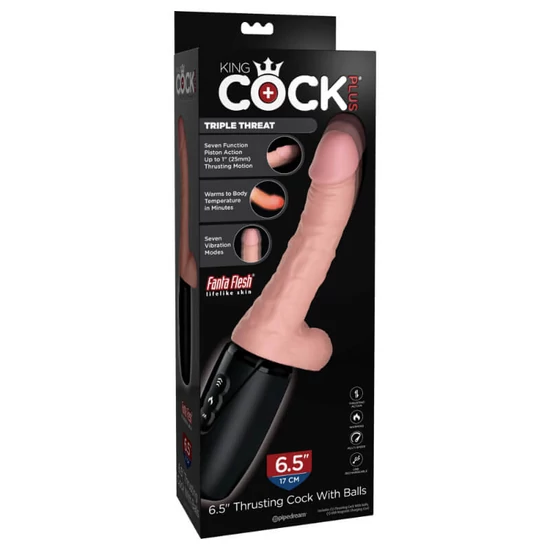 Pipedream King Cock Plus 6.5 Thrusting Cock With Balls