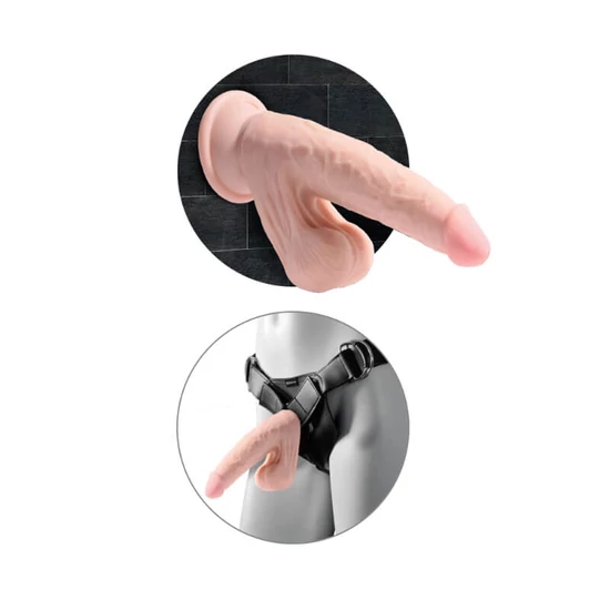 Pipedream King Cock Plus 6 Triple Density Cock With Swinging Balls