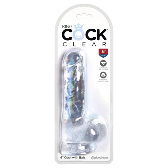 Pipedream King Cock Clear 6 With Balls