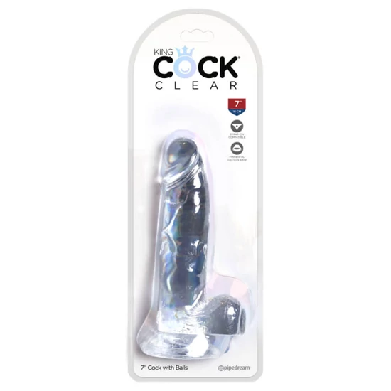 Pipedream King Cock Clear 7 With Balls